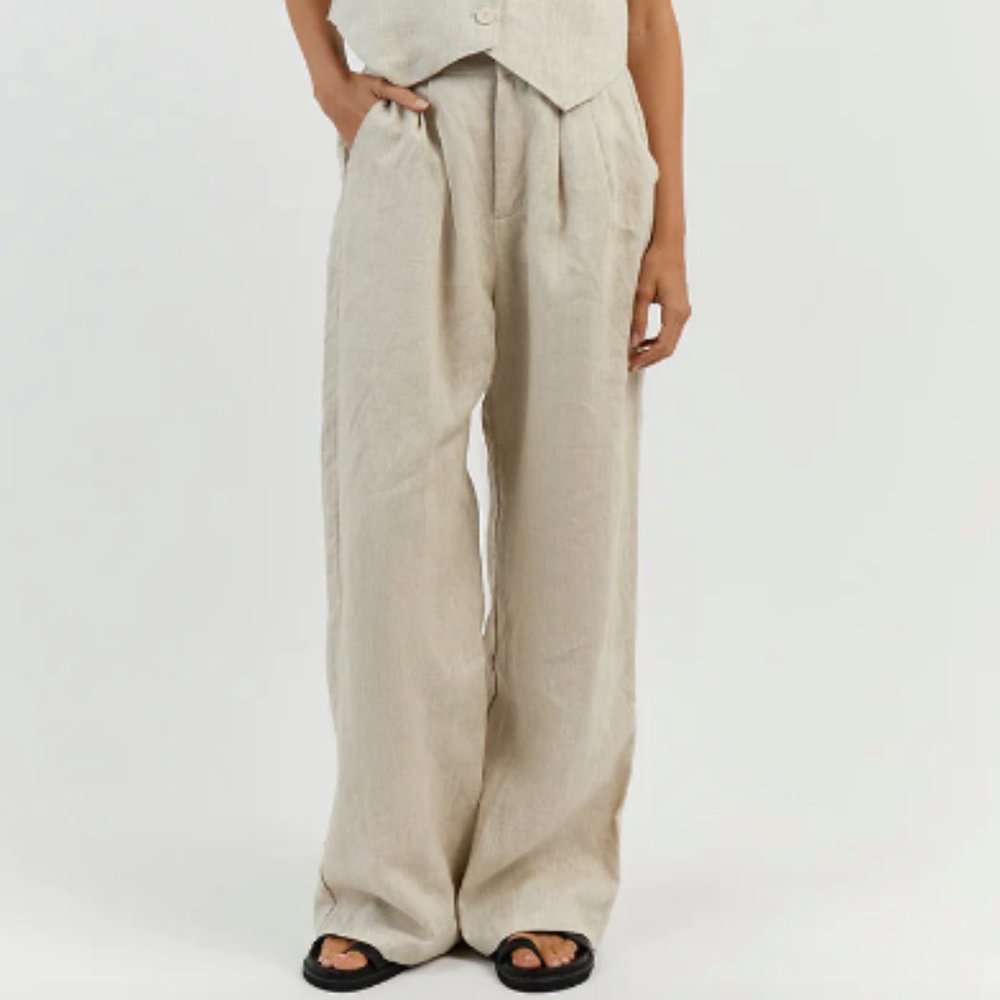 DISSH NORAH NATURAL LINEN PANT